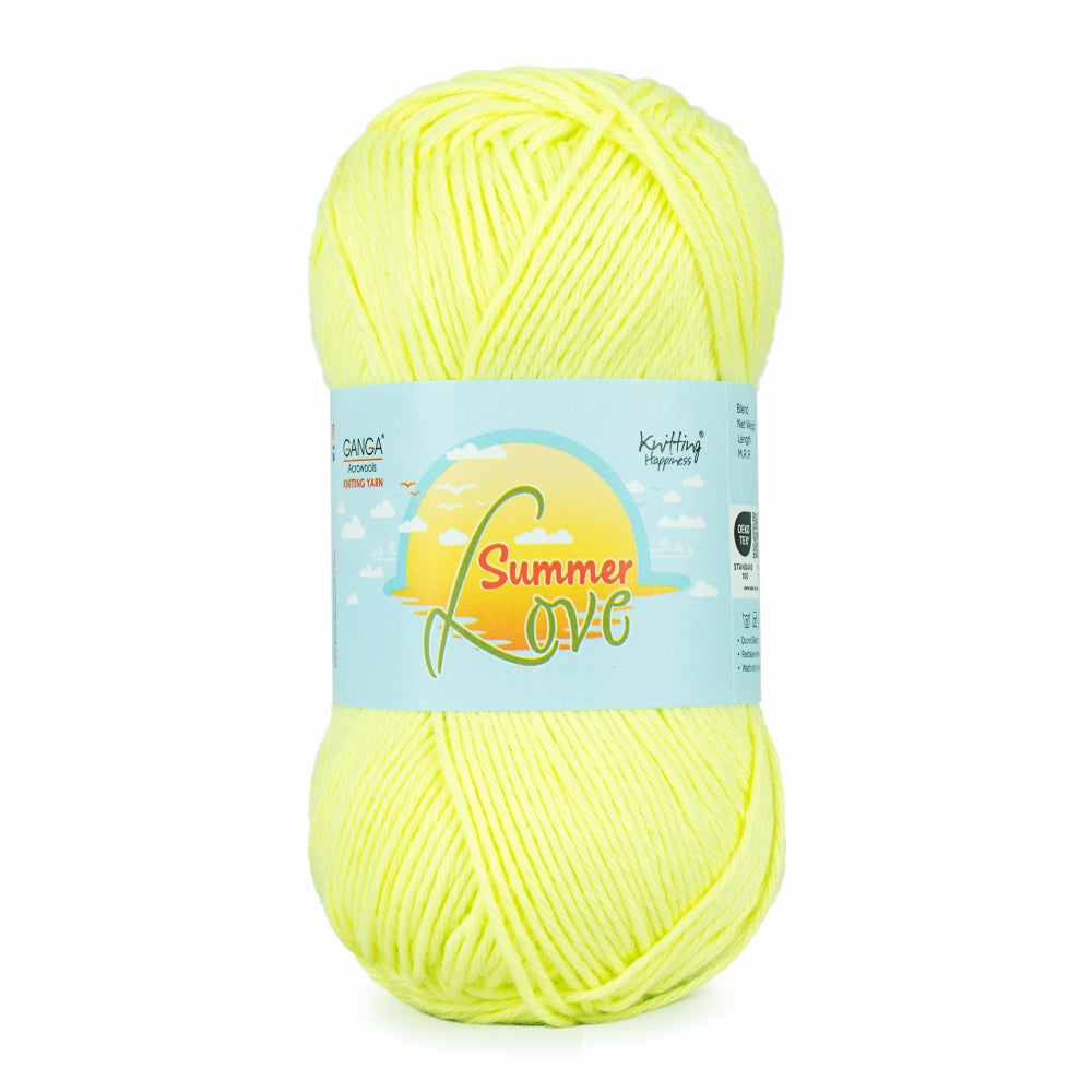 Summer Love Knitting Yarn 50g - Soothing Neon