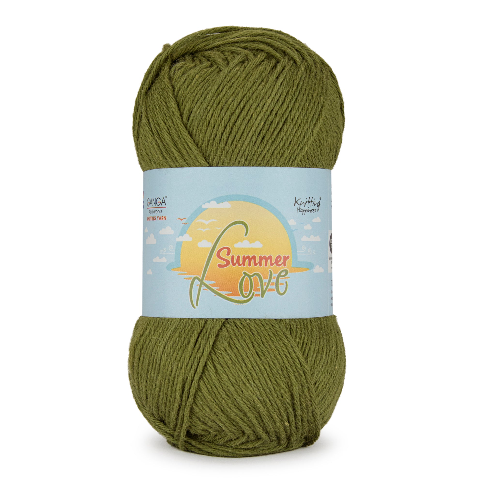 Summer Love Knitting Yarn 50g - Army Green