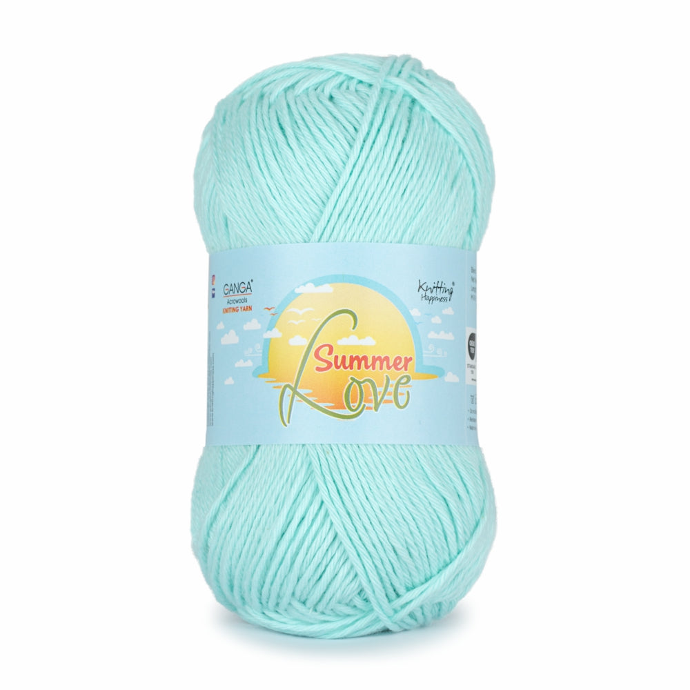 Summer Love Knitting Yarn 50g - Pale Turquoise