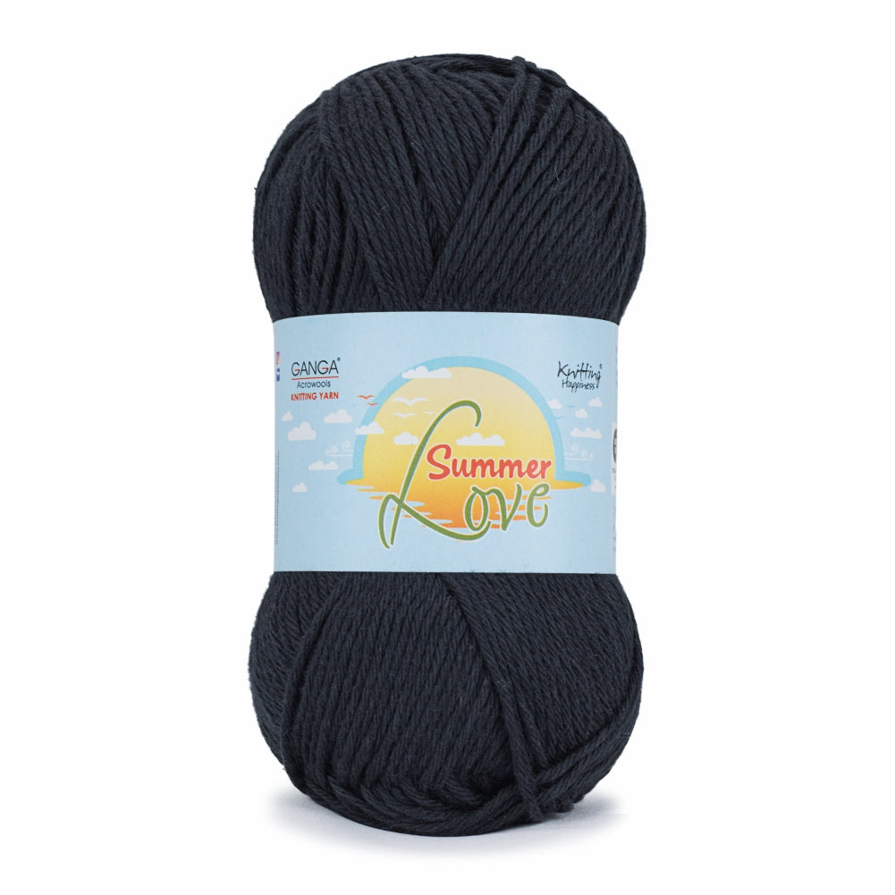Summer Love Knitting Yarn 50g - Jet Black