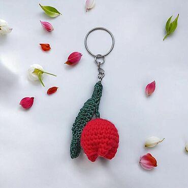 Crochet Tulip Keychain