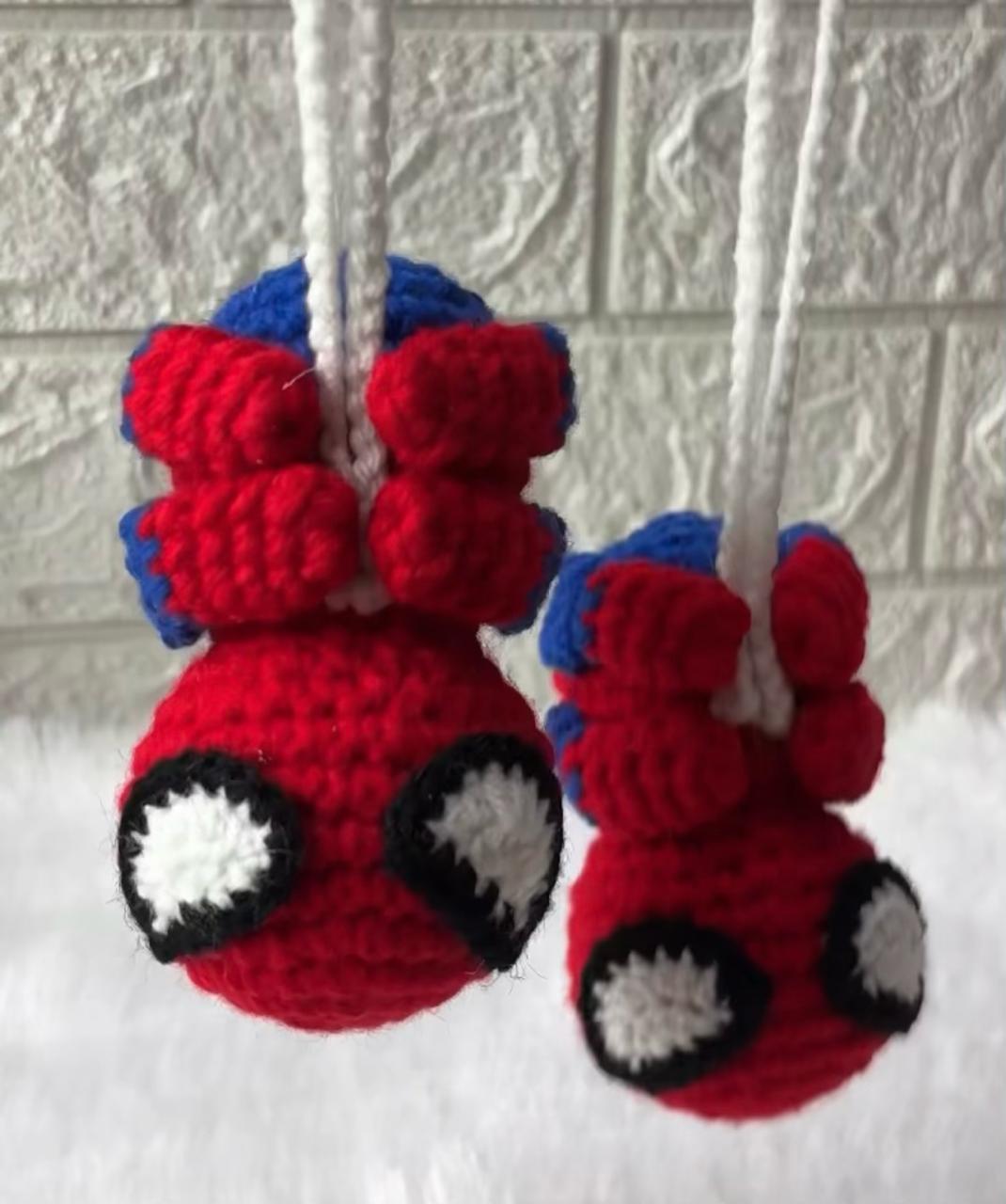 Crochet Hanging Spider man